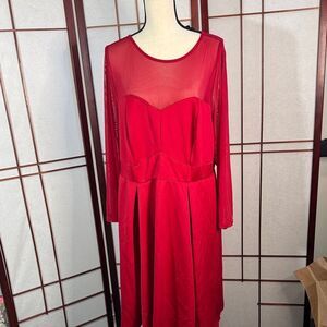 Torrid Scarlet Long Sleeve Dress